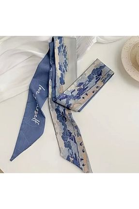 دستمال گردن آبی زنانه پلی استر MAHLA - کد 890300592