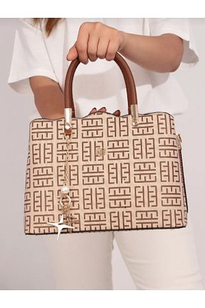 کیف دوشی بژ زنانه چرم مصنوعی eflanmoda - کد 890504959