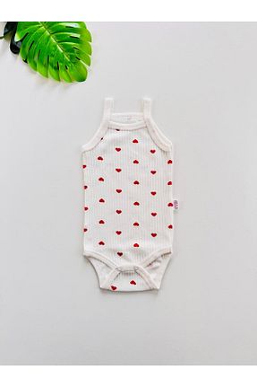 بادی و سرهمی نوزادی قرمز بچه گانه پنبه - ویسکون - پلی استر EFU BABY - کد 890500692