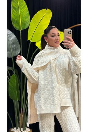 ست بالاتنه و پائین تنه بژ زنانه تریکو Meyco Butik - کد 890506359