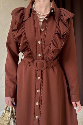 لباس قهوه ای زنانه بافتنی Elbee Fashion Woman - کد 890514508