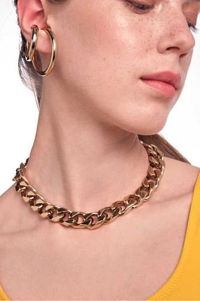 گردنبند جواهر طلائی زنانه روکش طلا Mon Reve - کد 275332441
