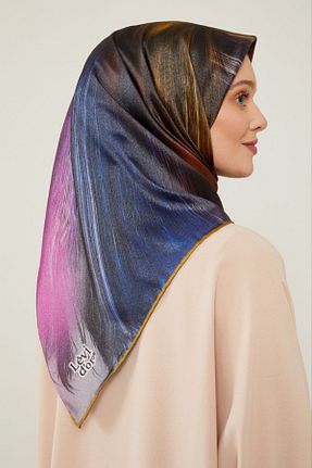 روسری آبی پلی استر Levidor - کد 890532703