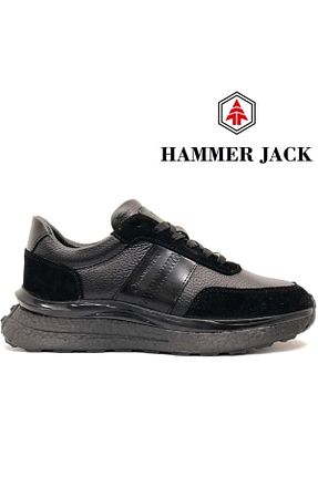 کفش کژوال مشکی مردانه چرم خالص Hammer Jack - کد 853625567