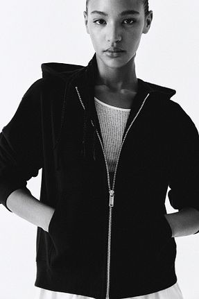 سوئیشرت مشکی زنانه ساده H&M - کد 857607552