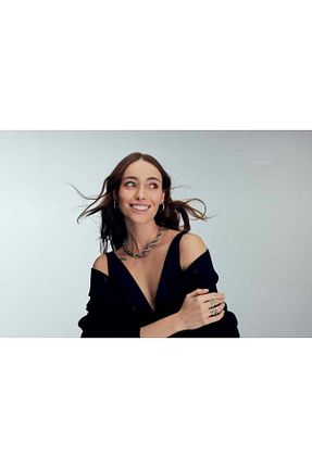 گردنبند جواهر زنانه روکش نقره Mon Reve - کد 736195781
