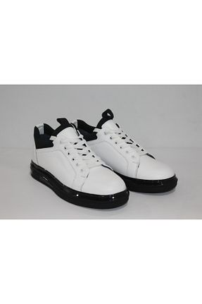 کفش اسنیکر سفید مردانه چرم اصل deriessem - کد 890539447