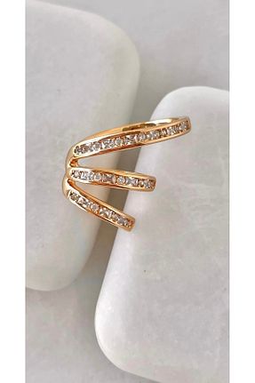 گوشواره غضروفی جواهر طلائی زنانه رودیوم SU PERİSİ TAKI BİJUTERİ - کد 890575367