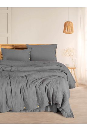 روتختی تک نفره طوسی پنبه ای MYLASA HOME - کد 887080087