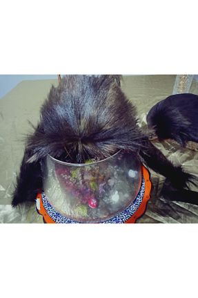 کلاه قهوه ای زنانه چرم خالص hoaryage - کد 890609254