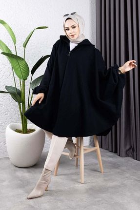 پانچو حجاب مشکی زنانه بافتنی Butik - کد 890603796