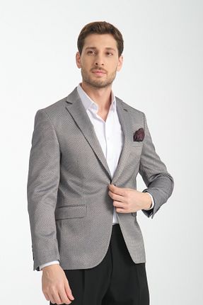 کت بلیزر طوسی مردانه پلی ویسکون Frappoli - کد 887673539