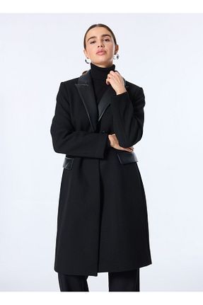 پالتو پشمی مشکی زنانه رگولار Sisley - کد 890627623