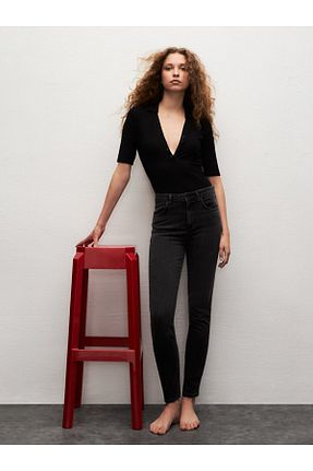 شلوار جین نارنجی زنانه پاچه تنگ Ltb - کد 891784002