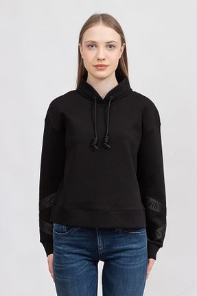 سوئیشرت مشکی زنانه ساده Emporio Armani - کد 465541396