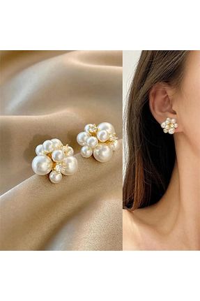 گوشواره جواهر طلائی مروارید Pelin Aksesuar - کد 833287231