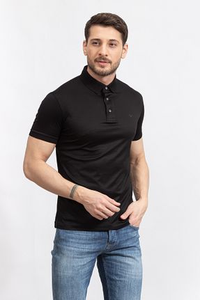 پولوشرت مشکی مردانه پنبه ای Emporio Armani - کد 308307492
