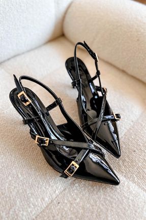 کفش پاشنه بلند کلاسیک مشکی زنانه چرم لاکی DUXAL SHOES - کد 789116498