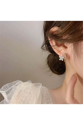 گوشواره جواهر طلائی زیرکن Pelin Aksesuar - کد 833288357