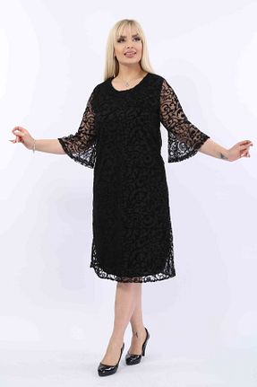 لباس سایز بزرگ مشکی زنانه پلی اورتان modayız - کد 244390346