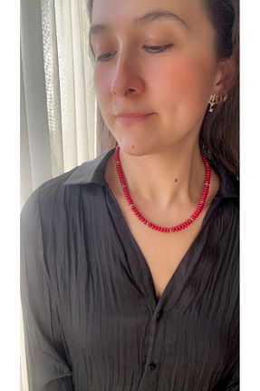 گردنبند جواهر رنگی زنانه سنگ طبیعی Doğaltaş Masalları - کد 890632963