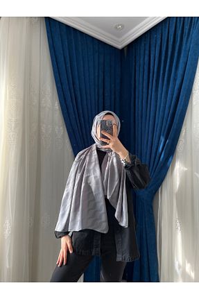 شال طوسی زنانه ابریشم tesettürgiyim - کد 870221838