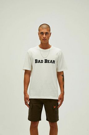 تیشرت سفید مردانه اورسایز Bad Bear - کد 252593407