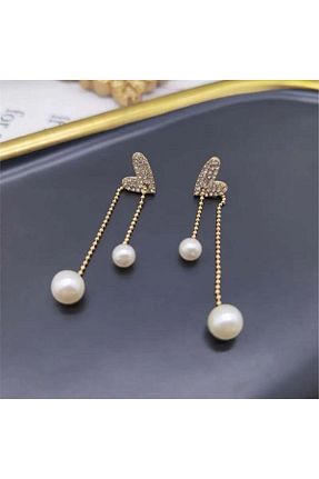 گوشواره جواهر طلائی Pelin Aksesuar - کد 833088105