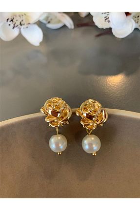 گوشواره جواهر طلائی مروارید Pelin Aksesuar - کد 683409804