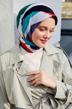 روسری بژ پنبه ای Levidor - کد 890643829