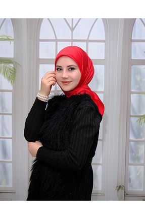 شال قرمز زنانه پلی استر ZENİPEK - کد 891698033