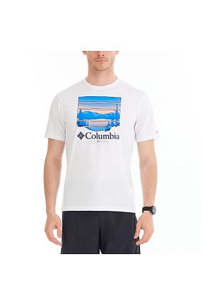 تیشرت سفید مردانه یقه دوچرخه Columbia - کد 694948024