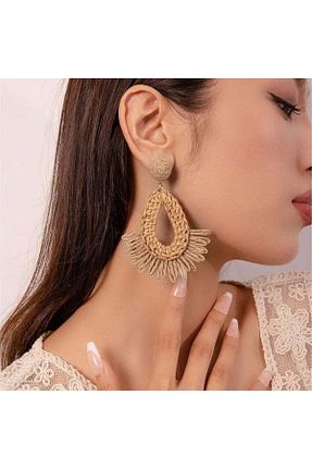 گوشواره جواهر قهوه ای Pelin Aksesuar - کد 833289760