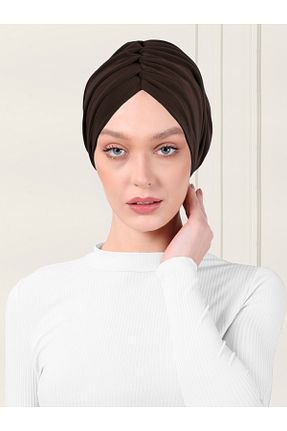 روسری قهوه ای ساده ada sanatsal - کد 762239427