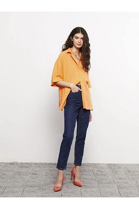 شلوار آبی زنانه پنبه - الاستین LC Waikiki - کد 892037452