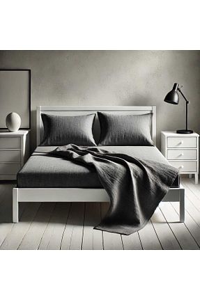 ست ملحفه دونفره طوسی پنبه ای Home - کد 890666377