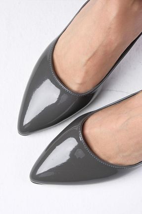 کفش استایلیتو طوسی پاشنه نازک Mio Gusto - کد 43449187