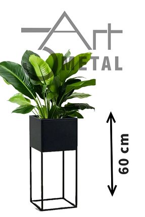 ژاردینیر مشکی 60 سانتی متر 3art Metal - کد 890710403