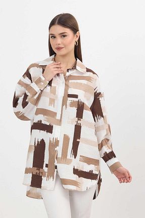 پیراهن قهوه ای زنانه رگولار Rays - کد 888632617