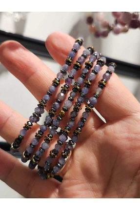 دستبند جواهر بنفش زنانه سنگ طبیعی Altınsoy collection - کد 888646325