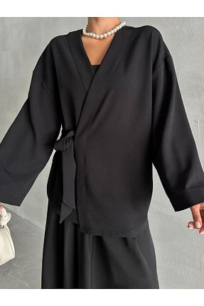کافتان و کیمونو حجاب مشکی زنانه پنبه ای eBaa fashıon - کد 888656129
