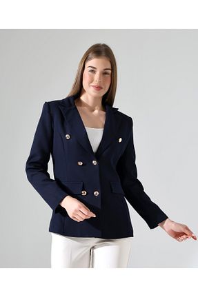 کت بلیزر سرمه ای زنانه مخلوط پلی استر Female Clothing - کد 888650461