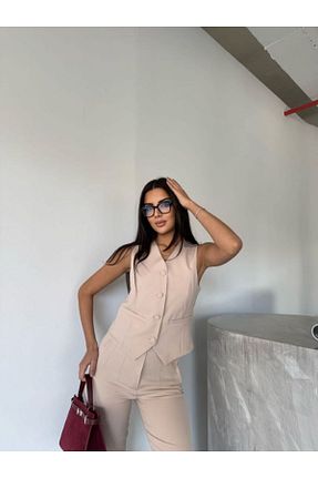 ست بالاتنه و پائین تنه بژ زنانه بافتنی jennyfer garment - کد 888652683