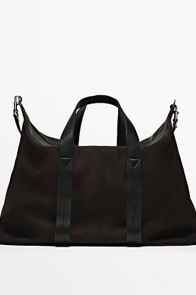 کیف کمری قهوه ای مردانه چرم خالص Massimo Dutti - کد 889108067