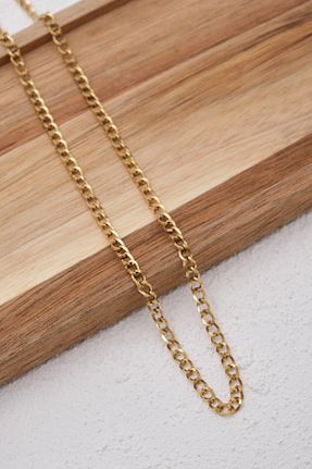 گردنبند استیل ( فولاد ) طلائی زنانه استیل ضد زنگ ESBAFLOR - کد 888695192
