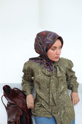 روسری بنفش İpek Tivil Silk Home - کد 888689075
