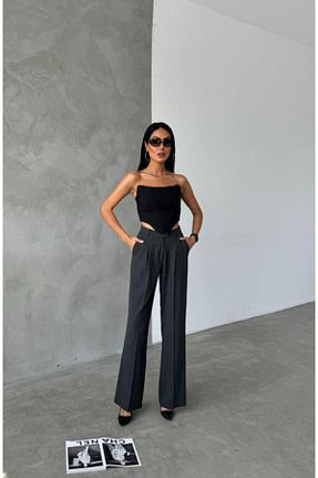 شلوار طوسی زنانه بافتنی Butik - کد 883224231