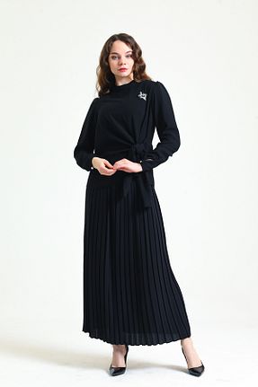 ست بالاتنه و پائین تنه مشکی زنانه پلی استر Nihle - کد 888657707