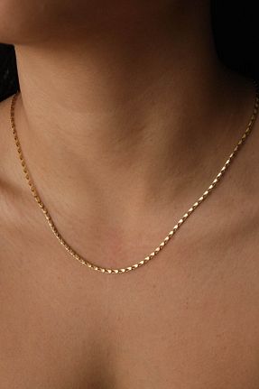 گردنبند استیل ( فولاد ) طلائی زنانه استیل ضد زنگ ESBAFLOR - کد 888701443