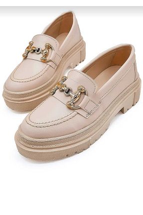 کفش لوفر بژ زنانه چرم مصنوعی BERASHOES - کد 889241354